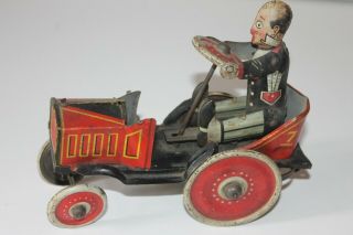 Vintage 1931 Marx Tin Wind Up Coo Coo Car 7 Toy - Parts Or To Refurbish