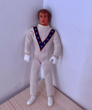 Vintage 70s Evel Knievel Stunt Cycle Action Figure
