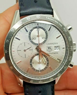Tag Heuer Carrera Gents Automatic Chronograph Watch - Boxed (14367CT) 7