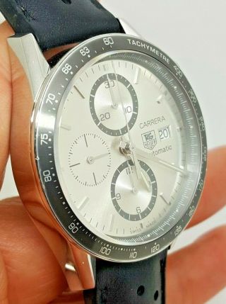 Tag Heuer Carrera Gents Automatic Chronograph Watch - Boxed (14367CT) 8