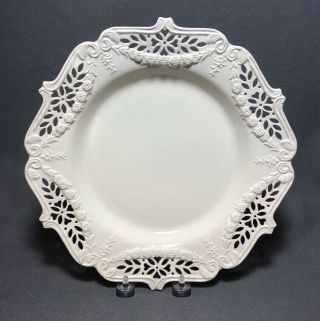 20th Century English Creamware Pottery Leedsware Plate