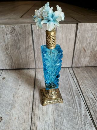 73 Vintage Antique Glass Ornate Perfume Bottle
