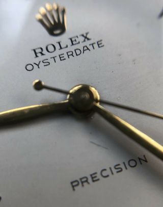 RARE VINTAGE ROLEX OYSTERDATE 6066 ARABIC 3 6 9 EXPLORER CREAM DIAL PRECISION 4