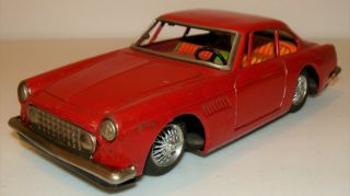 Vintage Bandai Japan Tin Friction Toy Sports Car Ferrari 250 Gt W/litho Interior