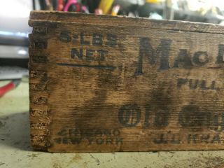 Antique wooden Mac Laren ' s Old English Cheese box J.  L.  Kraft & Bros.  Co. 2