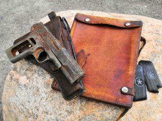 Stamped Pre Wwii Ww2 Soviet Leather Tablet And Tokarev Tt33 Holster Set