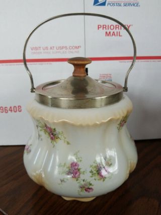 Antique English Biscuit Jar Made In England