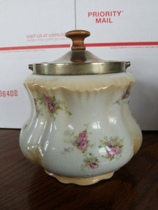 Antique English Biscuit Jar Made in England 4