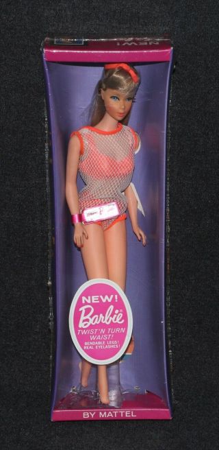 Barbie 1160 1966 Mib Barbie Tnt Blonde Pink 2 Piece Cover Up Nrfb