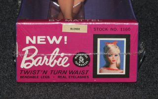 Barbie 1160 1966 MIB Barbie TNT Blonde Pink 2 Piece Cover Up NRFB 5