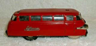 Vintage Schuco No.  3043 Varianto - Sani Bus - Tin Windup Toy - U.  S.  Zone Germany