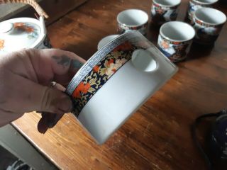 Royal Peacock Japan 6 Cups Teapot & Burner Tea Set x1 5