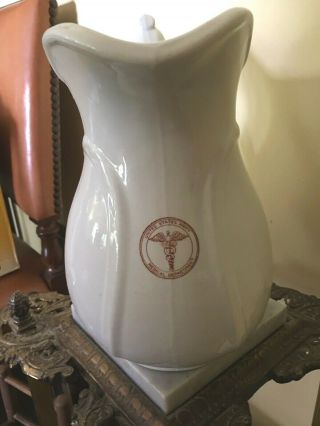 Us Wwii United States Army Medical Department Large Water Pitcher