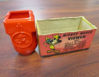 VINTAGE 1940 ' S CRAFTSMAN GUILD MICKEY MOUSE VIEWER,  FILM STRIPS & BOX 2