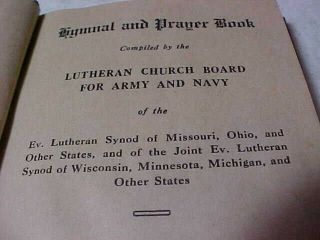 1918 World War I Lutheran Hymnal and Prayer Book for the Boys Under the Flag 2