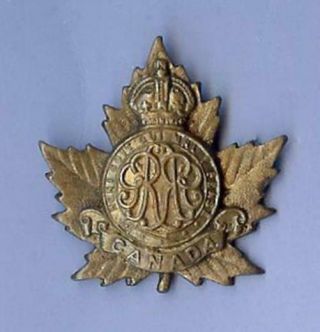 Authentic Canadian Army Cef Collar Badge,  Grenadier Guards