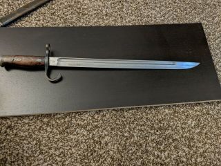 Wwii World War Ii Japanese Bayonet & Scabbard Hooked Quillon Collectible