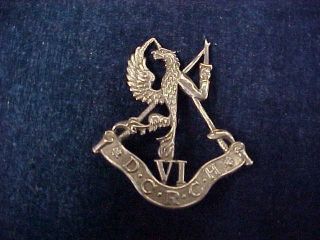 Orig Ww2 " Officers " Cap Badge 6th Duke Of Connaught 