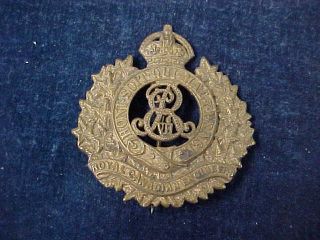 Pre Ww1 Cap Badge " Rce " Royal Canadian Engineers " Edward Vii " Pin Back