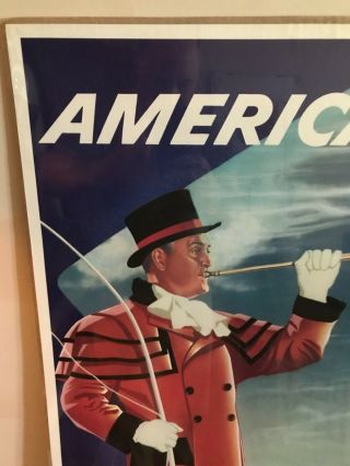 Rare Vintage American Airlines Travel Poster Royal Coachman Jets Boman 2