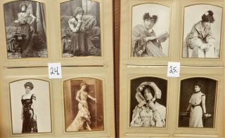 Antique Album of 101 Cabinet Cards Famous Actresses & Actors Most Identified 10