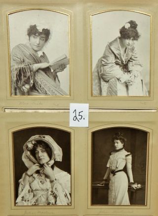 Antique Album of 101 Cabinet Cards Famous Actresses & Actors Most Identified 11