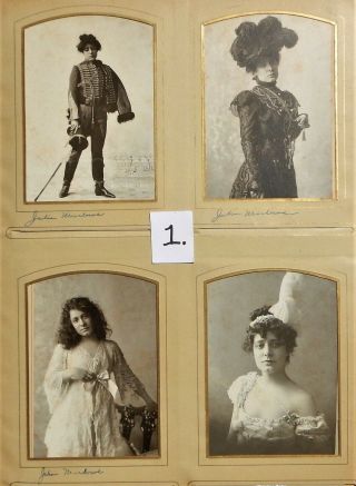 Antique Album Of 101 Cabinet Cards Famous Actresses & Actors Most Identified