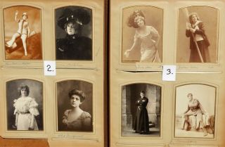 Antique Album of 101 Cabinet Cards Famous Actresses & Actors Most Identified 2
