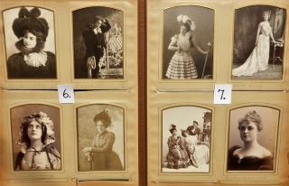 Antique Album of 101 Cabinet Cards Famous Actresses & Actors Most Identified 4