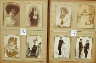 Antique Album of 101 Cabinet Cards Famous Actresses & Actors Most Identified 7