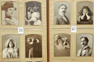 Antique Album of 101 Cabinet Cards Famous Actresses & Actors Most Identified 9