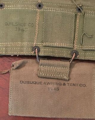 WWII Combat Rig,  Cartridge Belt,  Canteen,  First Aid Kit Holder 7