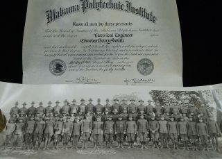 Ww1 Us Aef 9th Engineers Officers 1918 Unit Photo And Degree