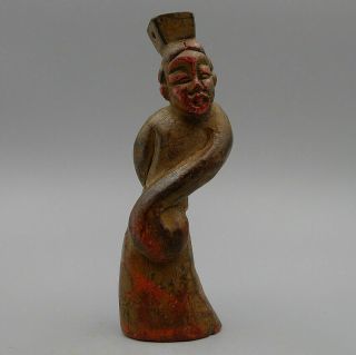 Hand Carved Ancient Man Natural Old Cinnabar Charm Pendant Exorcise Evil Spirit