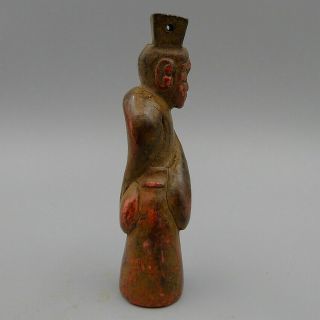 Hand Carved Ancient Man Natural Old Cinnabar Charm Pendant Exorcise Evil Spirit 2