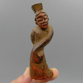 Hand Carved Ancient Man Natural Old Cinnabar Charm Pendant Exorcise Evil Spirit 3