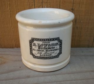 Antique,  (c1880) R.  Low & Son LONDON Bear ' s Grease ointment pot,  pot lid 2