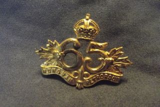 Pre Ww I Collar Badge To The Carabiniers Mount Royal As Worn In 1904