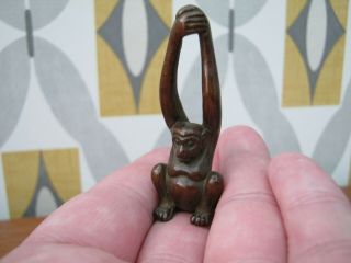 Japanese Meiji Style Bronze Okimono Of A Monkey With Long Arms