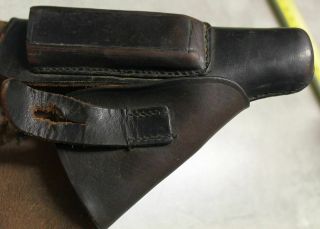 ORIG.  WW2 GERMAN POLIZEI WALTHER PP LEATHER HOLSTER 7