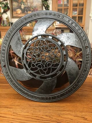 Antique Vintage Cast Iron Heater Grate Vent Decorative Wheel