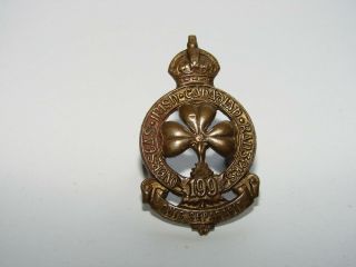 Canada Ww1 Cef Collar Badge The 199th Battalion " Irish Canadian Rangers "