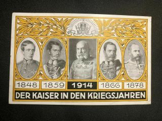 1914 Antique Postcard Kaiser Franz Joseph Austria World War I Stamp Wwi Emperor