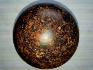 Antique Vintage Old Amber Bakelite Catalin Fiber Ball Dice Rod Block 3065gr Rar