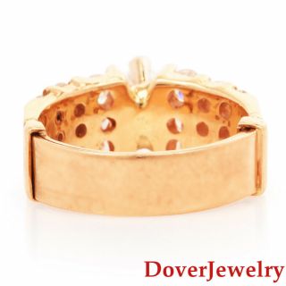 Estate Diamond 14K Yellow Gold Cluster Adjustable Engagement Ring 7.  5 Grams NR 3
