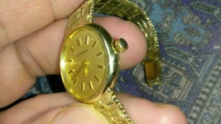 Vintage solid 14k gold le monde windup watch 37.  4 grams 6