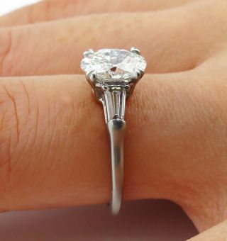 HARRY WINSTON 1.  35CT GIA VINTAGE OVAL DIAMOND ENGAGEMENT WEDDING RING W/PAPERS 8