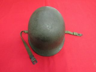 Wwii Us Army M1 Helmet Rear Seam Swivel Bale Cork Green Paint,  Chinstrap