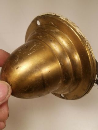Antique Vintage Brass Pendant Light Fixture For Part Or Restoration 4