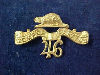 Orig Pre Ww1 Collar Badge 46th Durham Regiment
